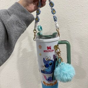 Stanley White and Blue Kids Bottle with Handle